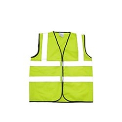 Gilet jaune avec bandes réfléchissantes