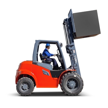 Chariot tout terrain 5000 kg - 4 roues motrices - pente 45% - HELI - CPCD50-KU4Y4