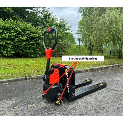 Transpalette Lithium 1500 kg roues stabilisatrices EP- F4 Li2