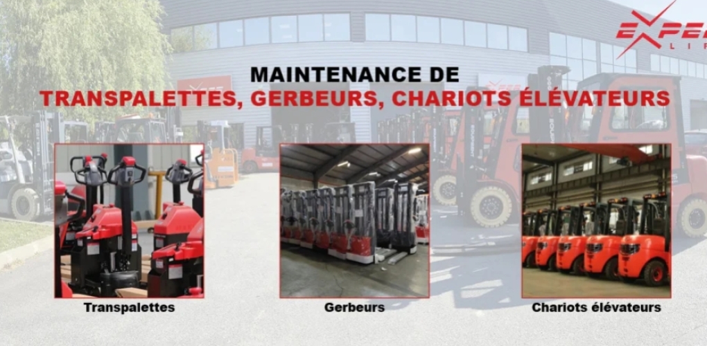Maintenance de transpalettes, gerbeurs, chariots élévateurs