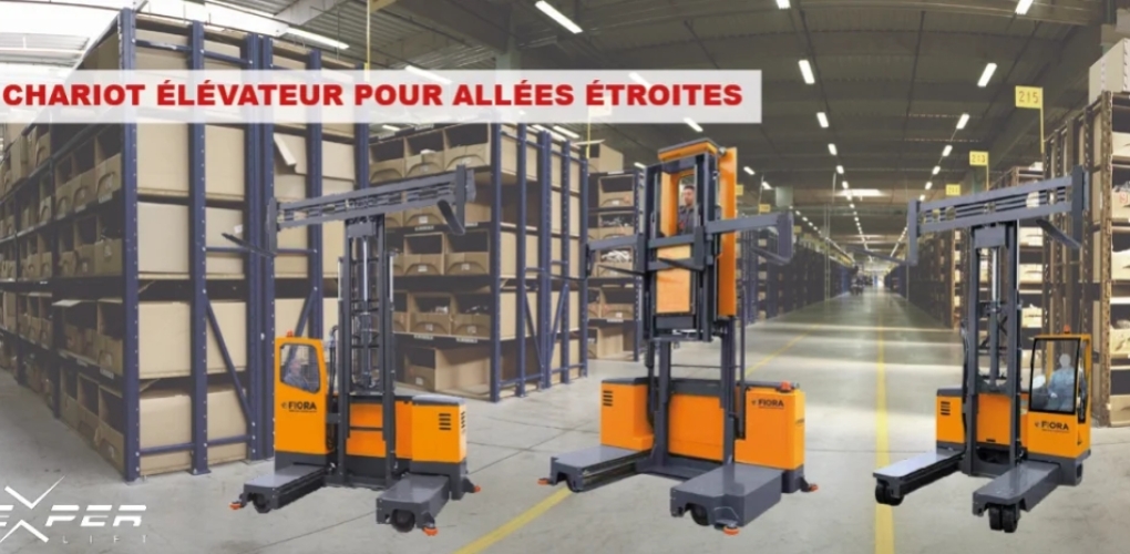 Chariot élévateur pour allées étroites