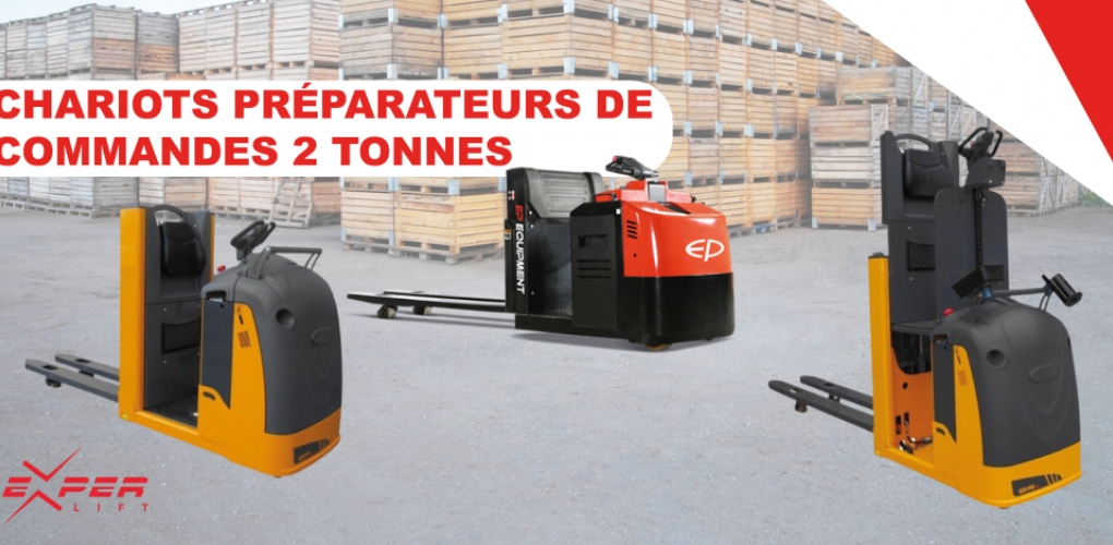 Chariot préparateur de commandes 2 tonnes