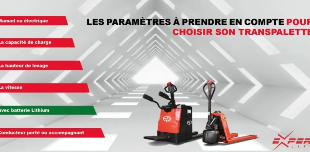 Les paramètres pour choisir son transpalette