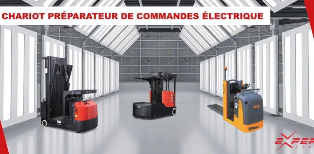 Chariot préparateur de commandes électrique