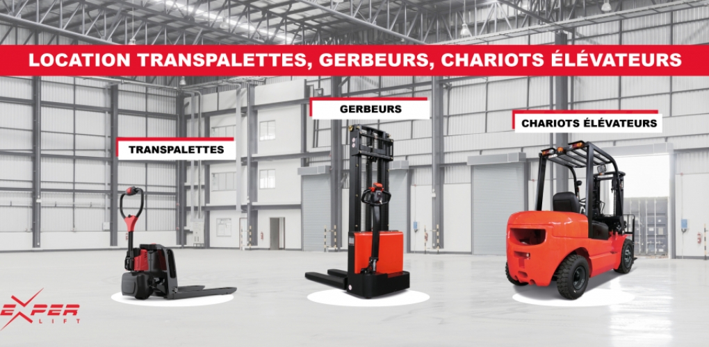 Location transpalette, gerbeur, chariot élévateur